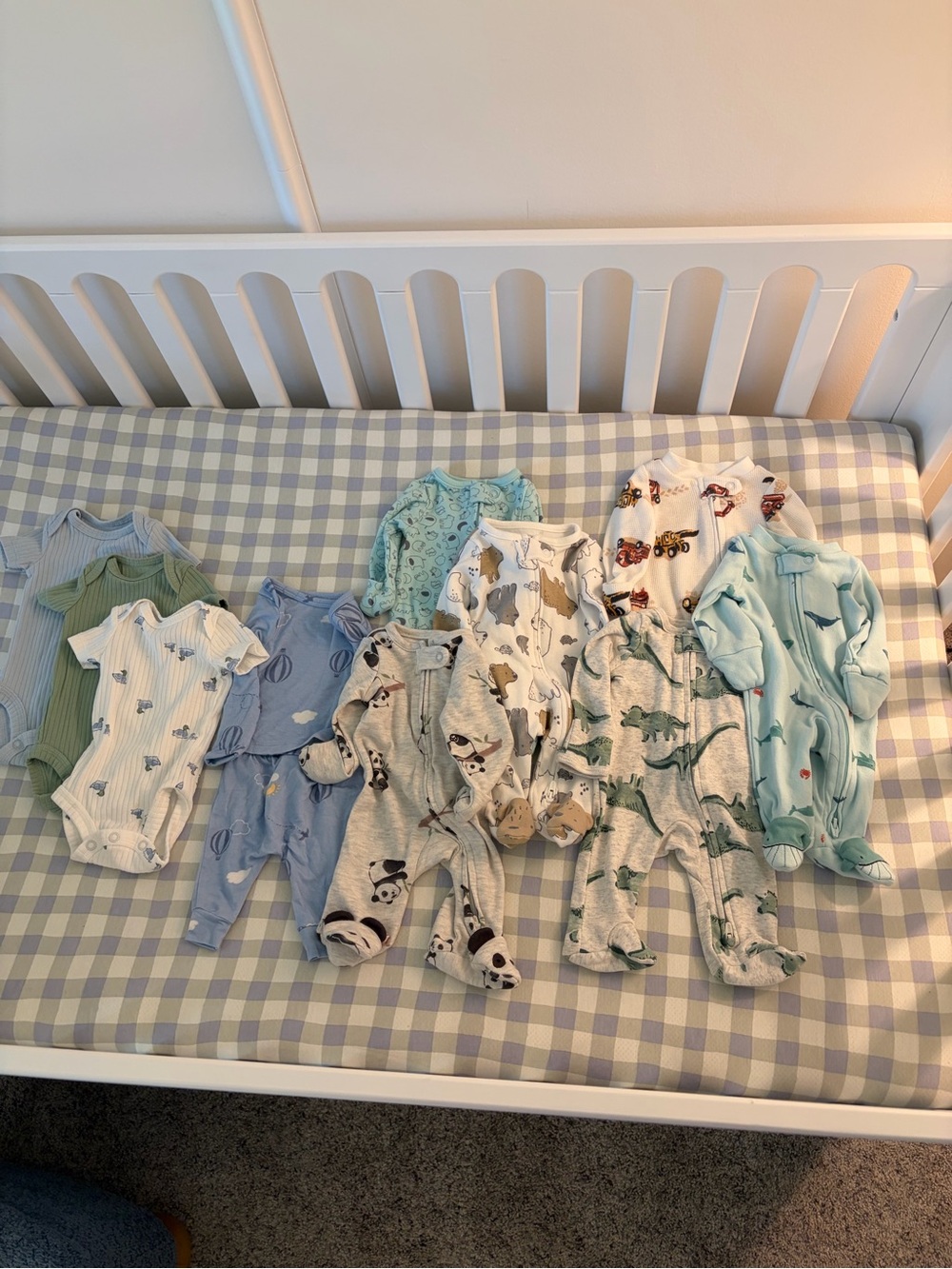 Preemie Baby Boy Bundle | Footie Pajamas, Pants Set, and Onesies